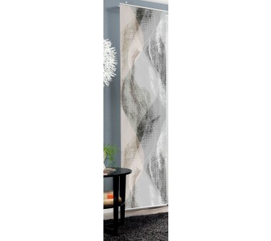 Schiebevorhang Deko blickdicht AMARA, Farbe stein, Größe BxH 60x245 cm