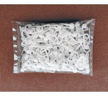 Gardinen-Röllchen Kunststoff, 100 Stück, weiß