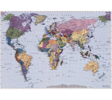 Fototapete KOMAR, WORLD MAP, 4 Teile, BxH 270 x 188 cm