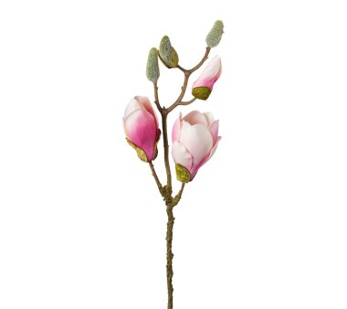 Künstlicher Magnolienzweig, 3er Set, rosa, Höhe...