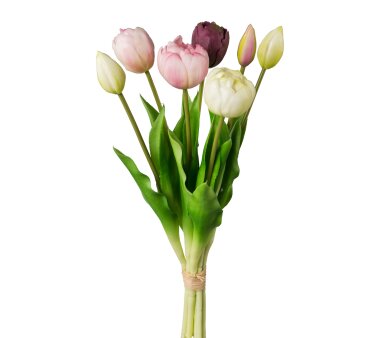 Kunstblume Tulpenbund gefüllt, rosa, Höhe ca....
