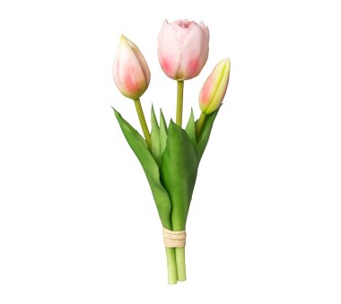 Kunstblume Tulpenbund, 3er Set, rosa, Höhe ca. 20,5 cm