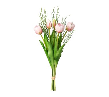 Kunstblume Tulpenbund mit 2 Zweigen, rosa, Höhe ca....