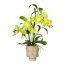 Kunstpflanze Orchideen-Bambus-Arrangement, grün, inklusive Zementtopf, Höhe ca. 60 cm