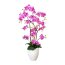 Kunstpflanze Phalaenopsis (Orchidee) lila / pink, inklusive Keramik-Topf, Höhe ca. 110 cm