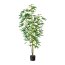 Künstliche Zierhanfpflanze, grün, inklusive Kunststoff-Topf, Höhe ca. 150 cm