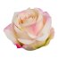 Kunstblume Rose mit Clip, 6er Set, pfirsich, 8,5x10,5 cm