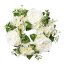 Künstlicher Kerzenring Rosen / Blüten, weiß