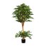 Kunstpflanze Ficus Benjamini, grün, 1482 Blätter, Naturstamm, inkl. Kunststoff-Topf, Höhe  ca. 150 cm