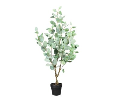 Kunstpflanze Eukalypthus Populus, grün / grau,...