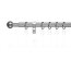 Lichtblick Gardinenstange Kugel, 20 mm, ausziehbar, 1 läufig, Chrom matt 130 - 240 cm