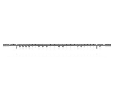 Lichtblick Gardinenstange Zylinder, 20 mm, ausziehbar, 1 läufig, Chrom matt 130 - 240 cm