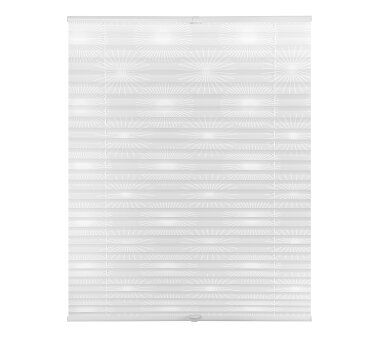 Lichtblick Plissee Klemmfix, ohne Bohren, verspannt, Ausbrenner, Weiß  80 cm x 130 cm (B x L)