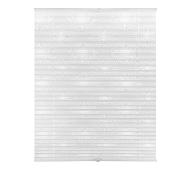 Lichtblick Plissee Klemmfix, ohne Bohren, verspannt, Ausbrenner, Weiß  100 cm x 130 cm (B x L)