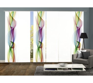 6er-Set Flächenvorhänge LAJANA blickdicht, Höhe 245 cm, multicolor