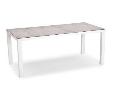 BEST Freizeitmöbel Tisch Houston, 210x90cm, weiss/silber