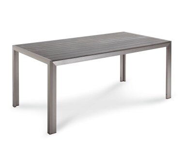 BEST Freizeitmöbel Tisch Seattle, 180x88x75cm, silber/anthrazit