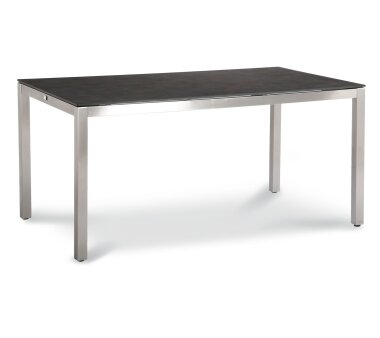 BEST Freizeitmöbel Tisch Marbella, 160x90cm, edelstahl/ardesia