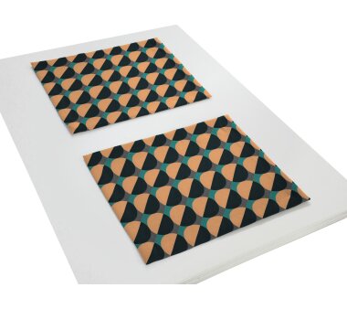 ADAM Tischset Circles, 2er Set, mit Kuvertsaum, dunkelblau, 30x40 cm