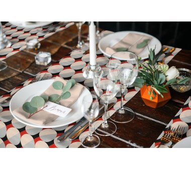 ADAM Tischläufer Circles, mit Kuvertsaum, orange, 50x150 cm
