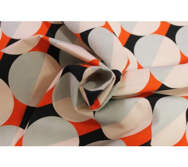 ADAM Wende-Kissenhülle Circles, orange, 50x50 cm, mit Reißverschluss