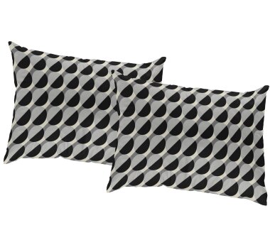 ADAM Wende-Kissenhülle Circles, grau, 40x60 cm, mit Reißverschluss