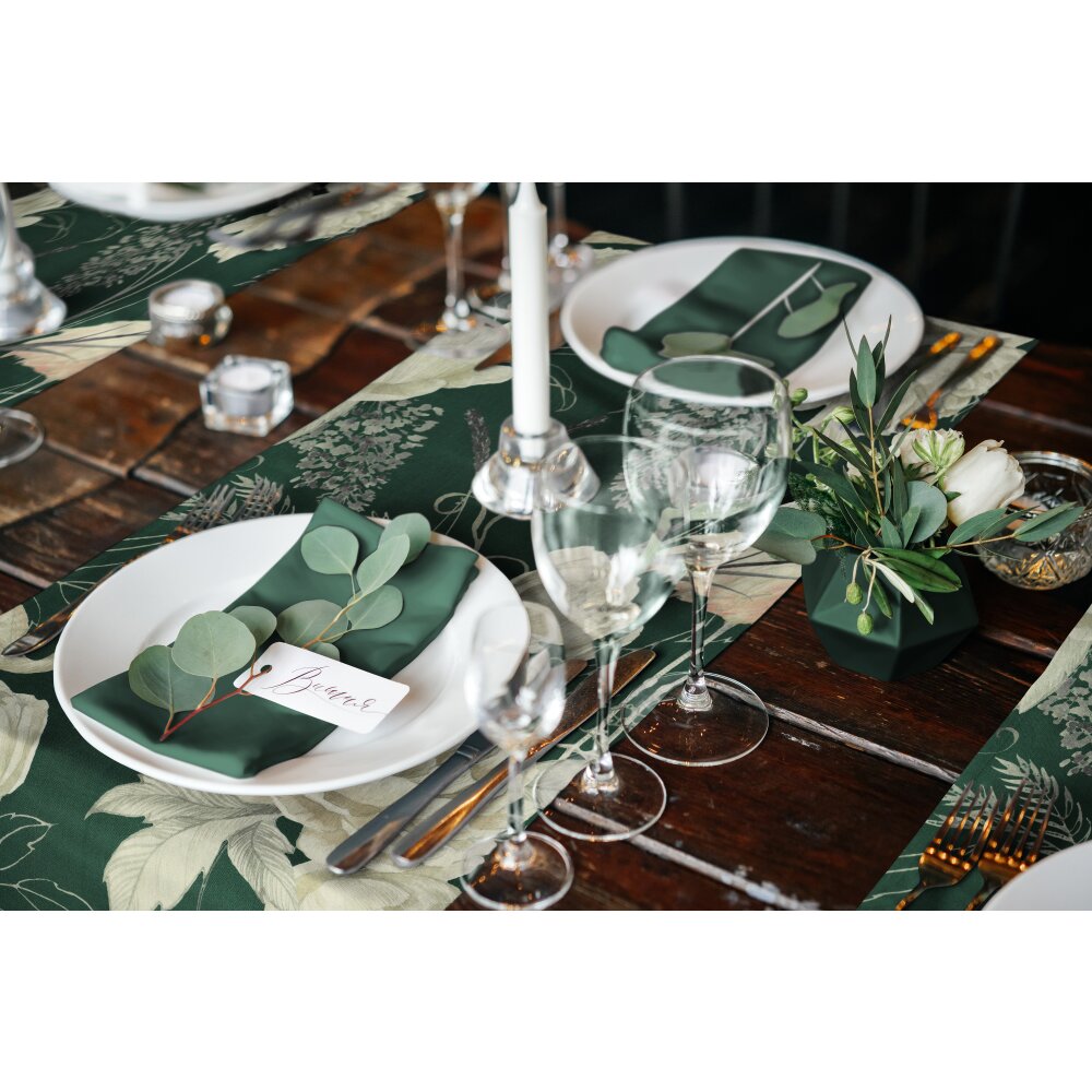 ADAM Tischläufer Eden, mit Kuvertsaum, grün, 50x150 cm online kaufen