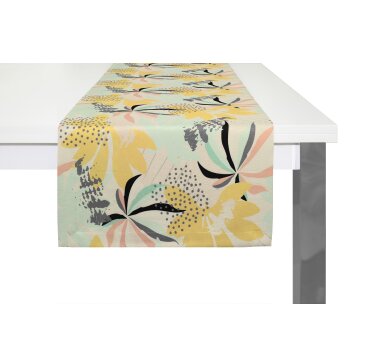 ADAM Tischläufer Jungle, mit Kuvertsaum, gelb, 50x150 cm