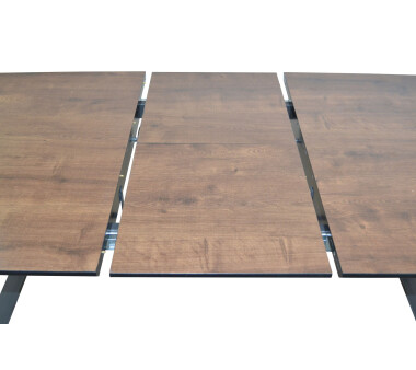Esstisch 8804, ausziehbar, Holzdekor braun, 120-160x80x75 cm