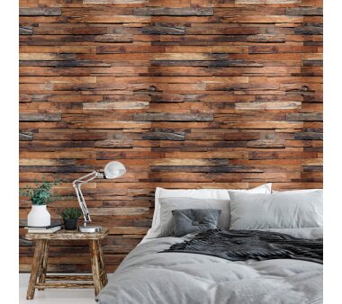 AS Creation Fototapete WOODEN WALL 118854, 8 Teile,...