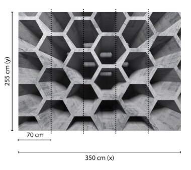 AS Creation Vlies-Fototapete HONEYCOMB STRUCTURE 118738,...