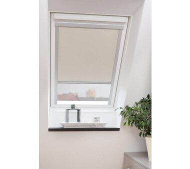 Lichtblick Dachfensterrollo Skylight, Thermo, Verdunkelung - Creme 38,3 x 74,0 cm (C04) (B x L)