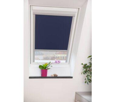 Lichtblick Dachfensterrollo Skylight, Thermo, Verdunkelung - Blau 49,3 x 94,0 cm (F06) (B x L)