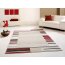 Kurzflor-Teppich AMBER 149 BORDÜRE, Höhe 8 mm, Farbe beige-rot