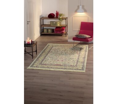 Kurzflor-Teppich ISPHAHAN 77806, Höhe 3 mm, Farbe ivory-creme