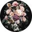 Vlies-Fototapete KOMAR, DOTS ENCHANTED FLOWERS, selbstklebend, 1 Teil, Ø 125 cm