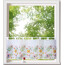 Bistro-Gardine DAISY, mit Schlaufen, Digitaldruck, transparent, Farbe multicolor, HxB 45x120 cm