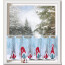 Bistro-Gardine JACKY, mit Schlaufen, Digitaldruck, blickdicht, Farbe multicolor, HxB 45x120 cm