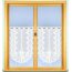 Jacquard-Scheibengardine LUNA, mit Stangendurchzug, halbtransparent, Farbe weiß, HxB 90x52 cm