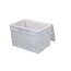 Wäschekorb aus Weide, aufklappbar, weiß, BxTxH 60x42x41 cm