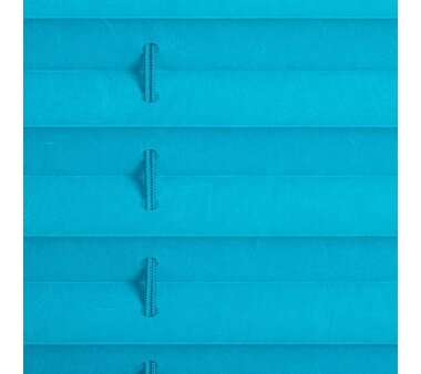 Lichtblick Plissee Klemmfix, ohne Bohren, verspannt - Blau 120 cm x 130 cm (B x L)