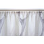VHG Fertig-Webstore DANIELA mit Scherli-Grafikmotiven, Kräuselband-Aufhängung, halbtransparent,  Farbe silber HxB 120x300 cm