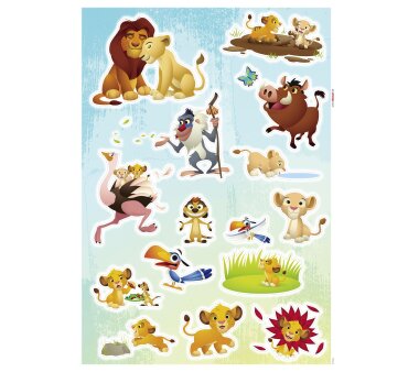 KOMAR Deco-Sticker, LION KING WILDLIFE, 27 Teile, BxH...