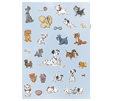 KOMAR Deco-Sticker, DISNEY CATS AND DOGS, 27 Teile, BxH 50x70 cm