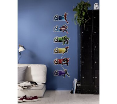KOMAR Deco-Sticker, AVENGERS PLATES, 7 Teile, BxH 100x70 cm