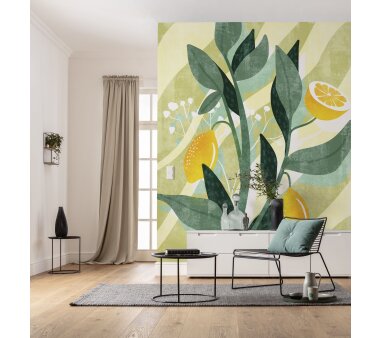 Fototapete KOMAR, Le Jardin, Lemon Fresh, 4 Teile, BxH 200 x 250 cm