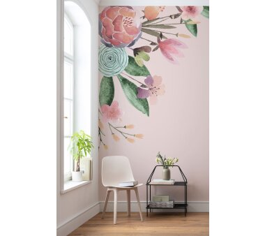 Fototapete KOMAR, Le Jardin, Fleur Bisou, 4 Teile, BxH 200 x 250 cm