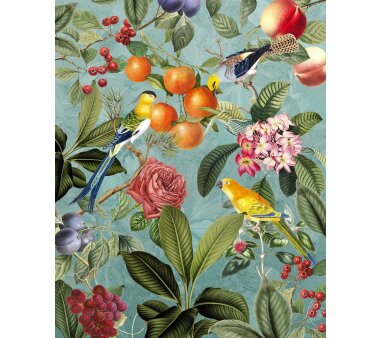 Fototapete KOMAR, Le Jardin, Birds and Berries, 4 Teile, BxH 200 x 250 cm