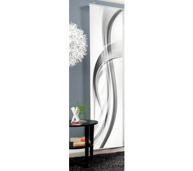 Schiebegardine Deko blickdicht MALEA, Farbe grau, Größe BxH 60x245 cm