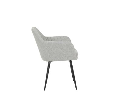 Sessel MILA II S, 2er Set, mit Webstoffbezug, Farbe grau